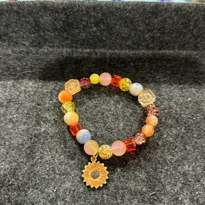 Sunflower Crystal Beads Bracelet